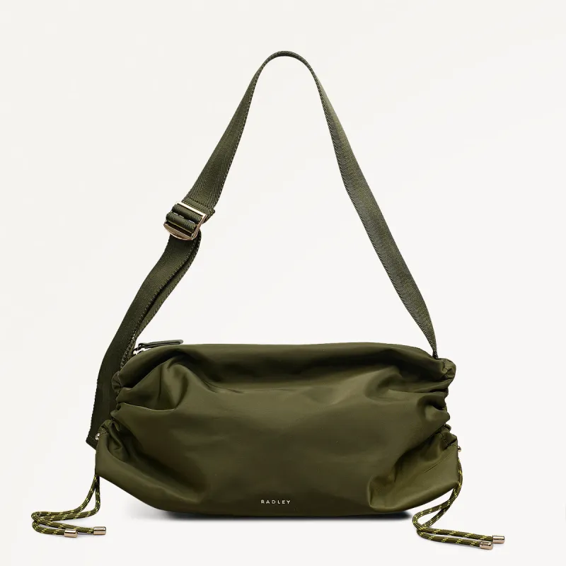 Eden Row Fabric Medium Ziptop Cross Body Bag in Khaki - 112324 sold by Radley