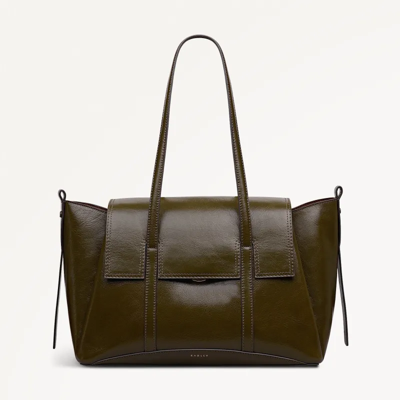 The Chancery Leather Medium Flapover Shoulder Bag in Pine Needle - 112253 sold by Radley
