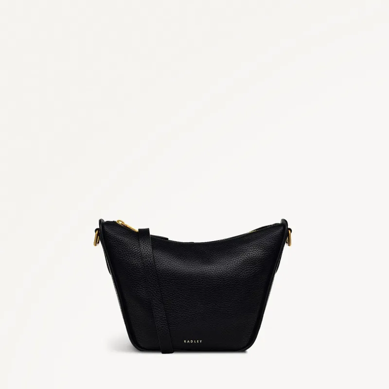 Oak Street Leather Small Ziptop Crossbody Bag in Black - H2065001 sold by Radley