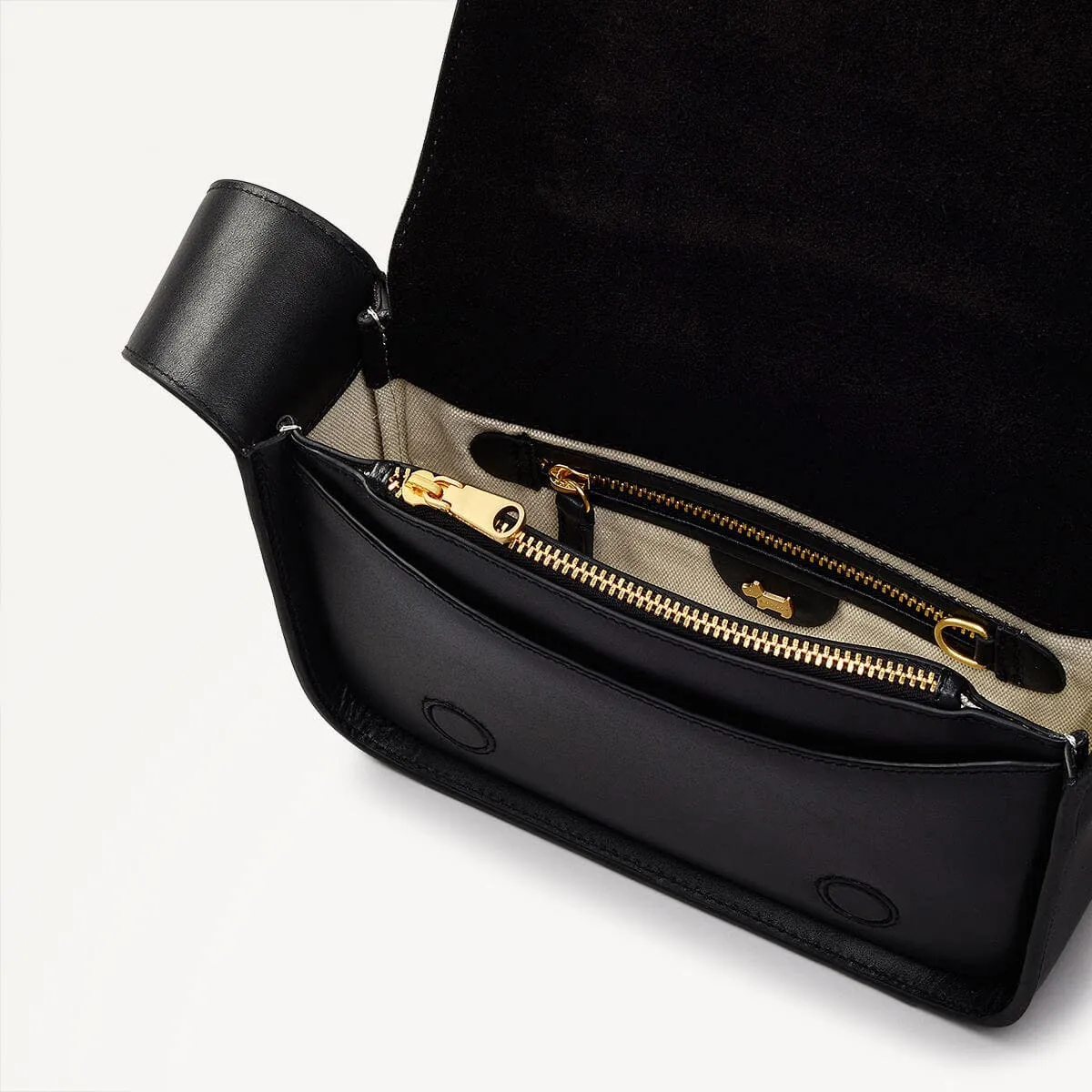 Westwell Lane Leather Small Flapover Crossbody Bag in Black - H1237001 sold by Radley product image thumbnail 3