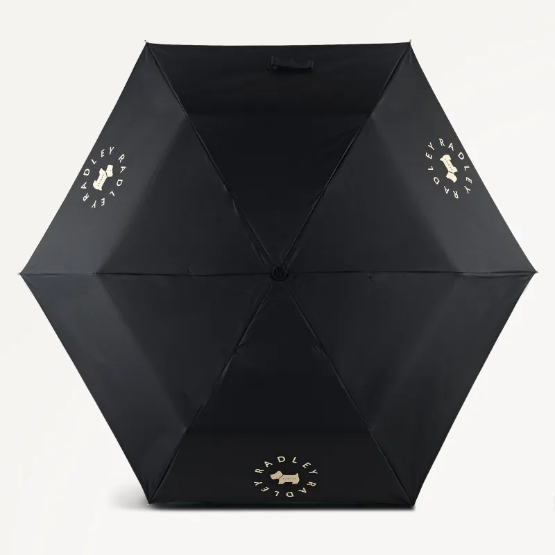 Radley In The Round Fabric Superlite Responsible Umbrella in Black - 112723 sold by Radley
