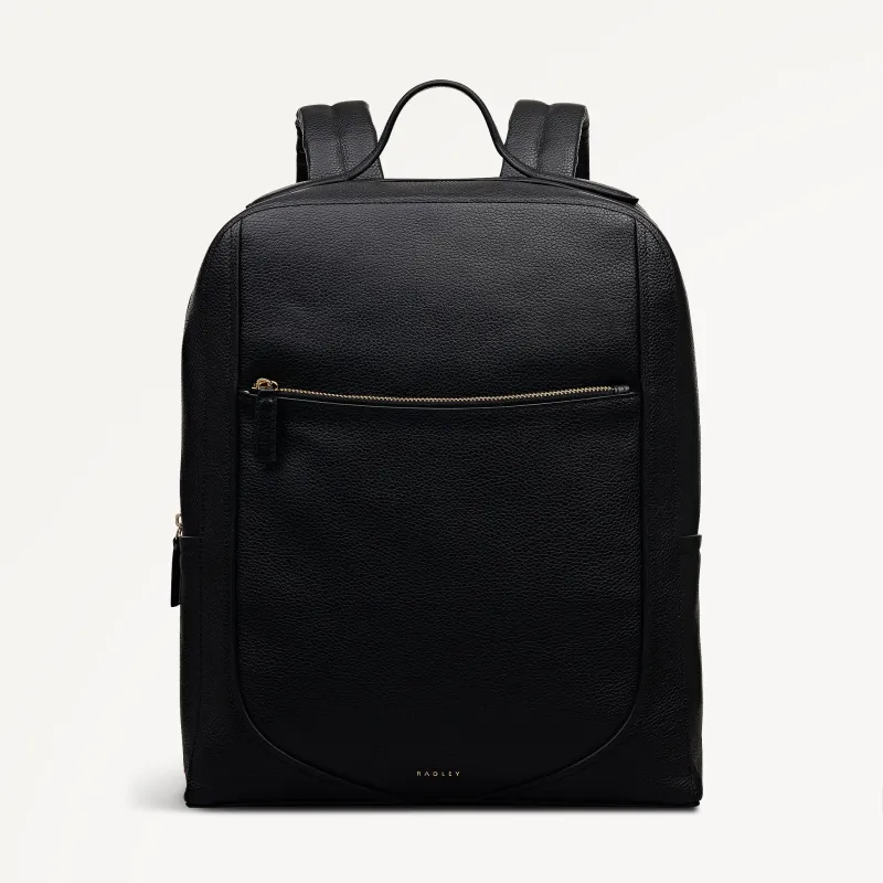 Wood Park Leather Medium Ziptop Backpack in Black - 112631 sold by Radley