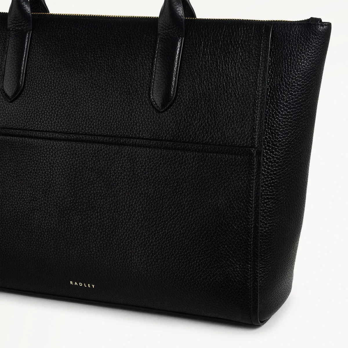 Oak Street Leather Medium Ziptop Tote Bag in Black - H2068001 sold by Radley product image thumbnail 2