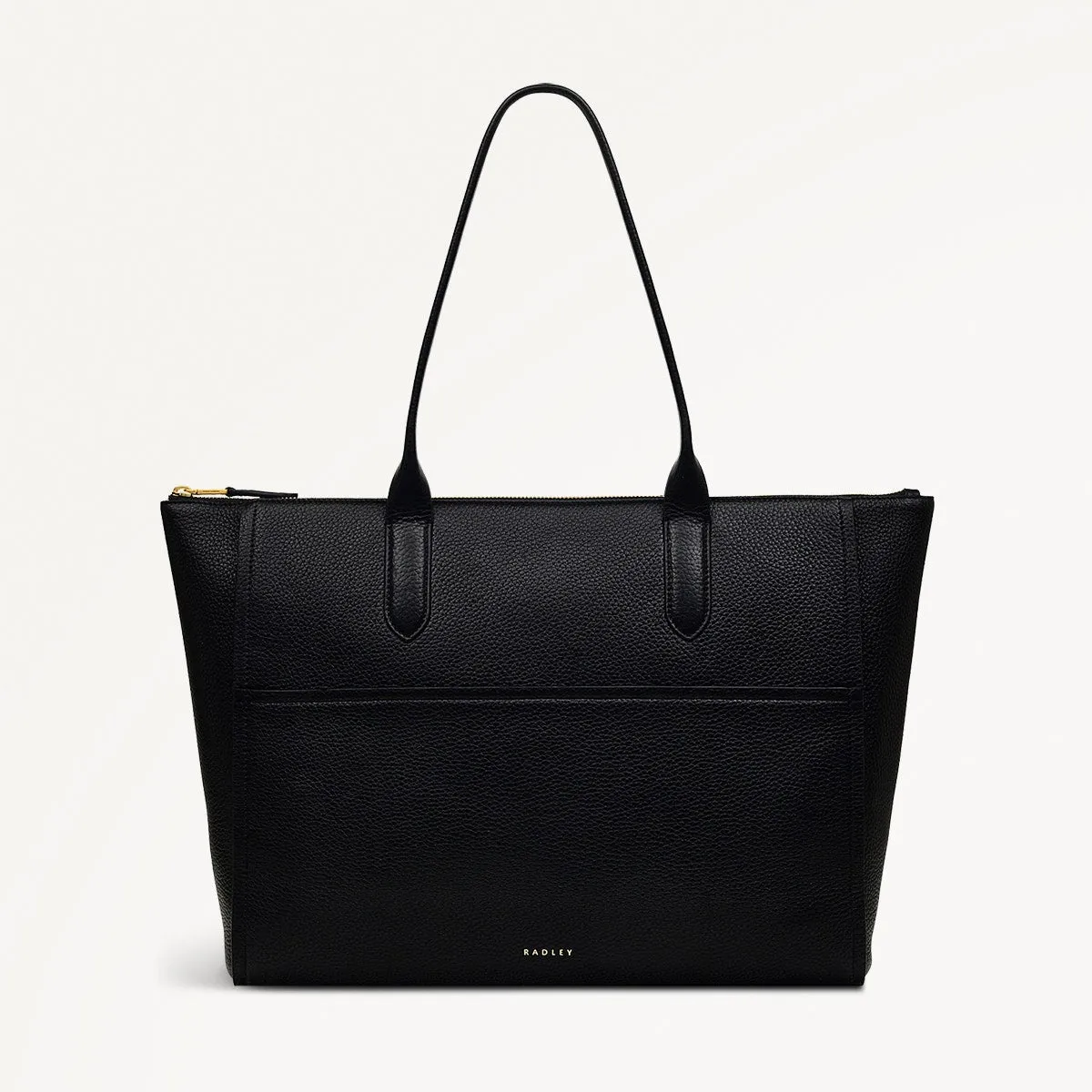 Oak Street Leather Medium Ziptop Tote Bag in Black - H2068001 sold by Radley