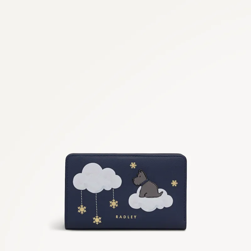 It's Written In The Snowflakes Leather Medium Bifold Wallet in Dark Blue - 112851 sold by Radley