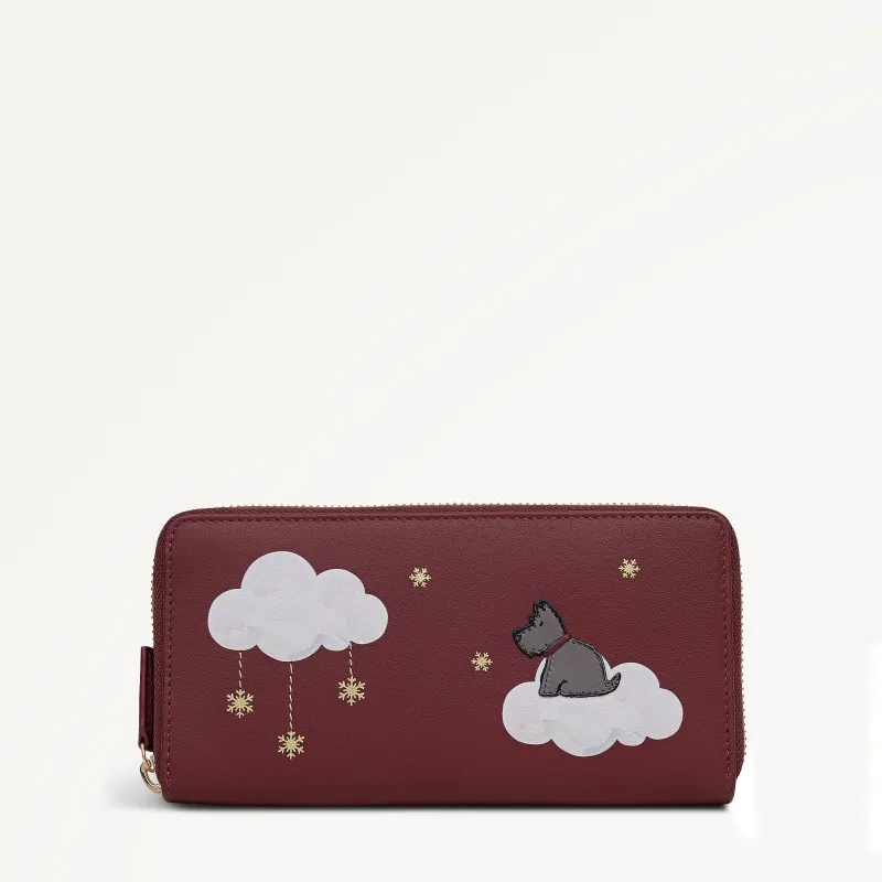 It's Written In The Snowflakes Leather Large Zip Around Wallet in Dark Cherry - 112856 sold by Radley