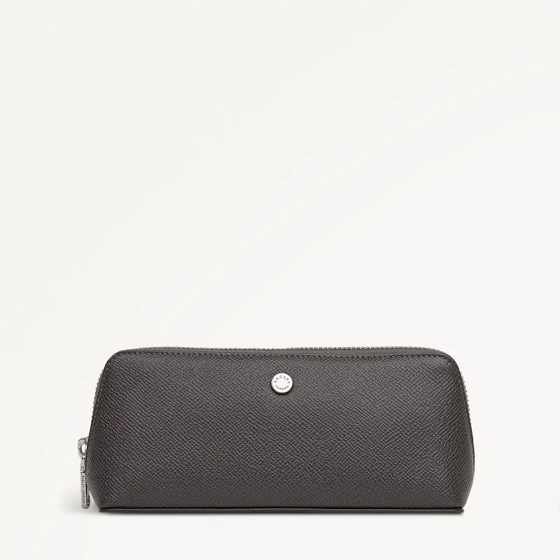 Halcomb Place Leather Medium Boxed Pencil Case in Charcoal - 112863 sold by Radley