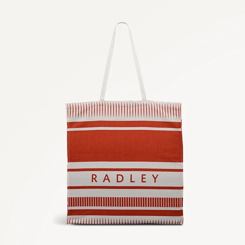 Radley Stripe Fabric Extra Large Open Top Tote in Flame - 112721 sold by Radley