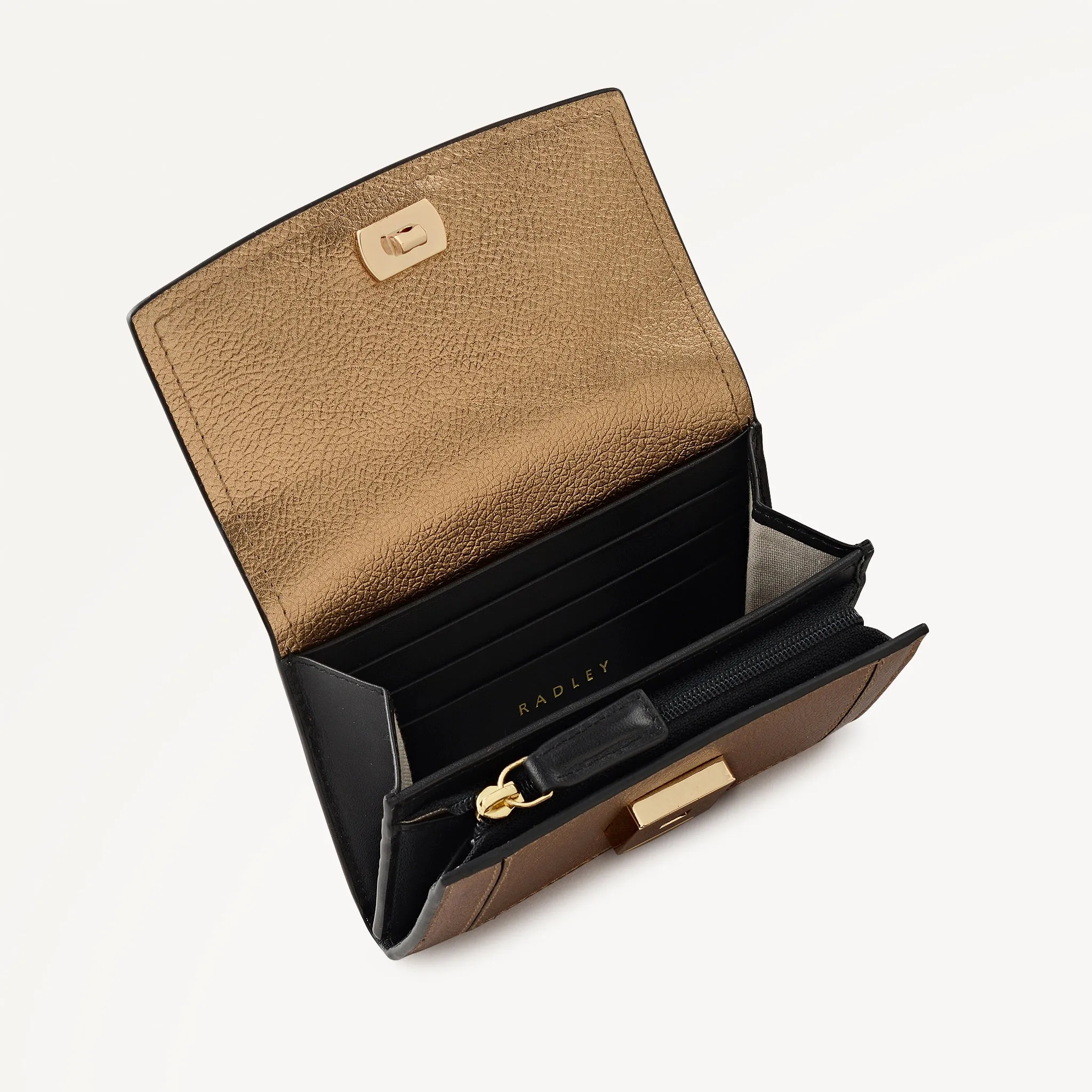 Albert Road Leather Medium Flapover Wallet in Olive Gold - 112842 sold by Radley product image thumbnail 4