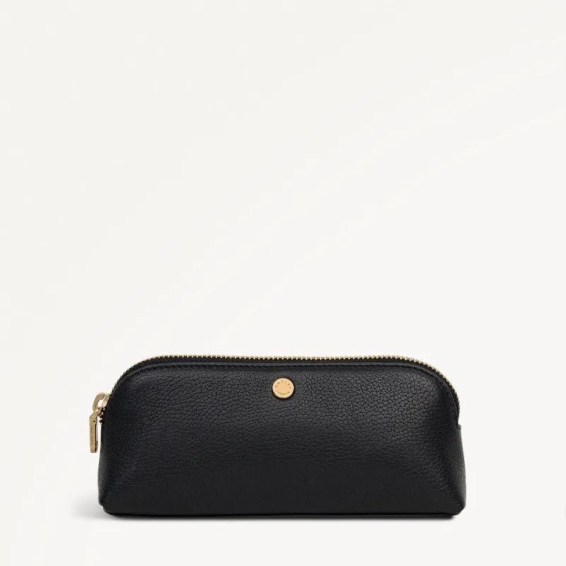 Eltham Mews Leather Small Ziptop Pouch in Black - 112695 sold by Radley