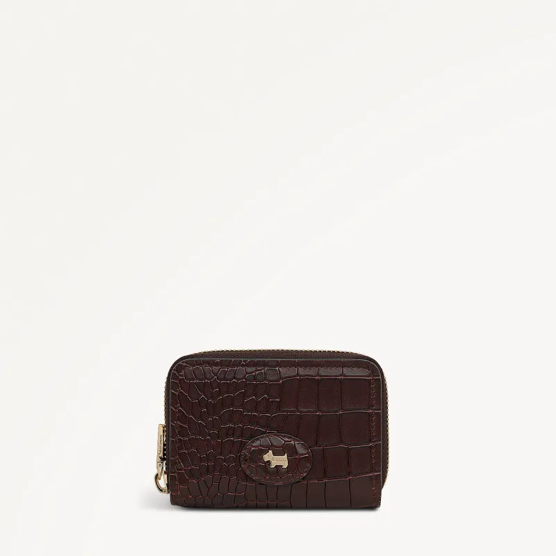 Heath Crescent Leather Small Zip Around Wallet in Dark Brown - 112676 sold by Radley