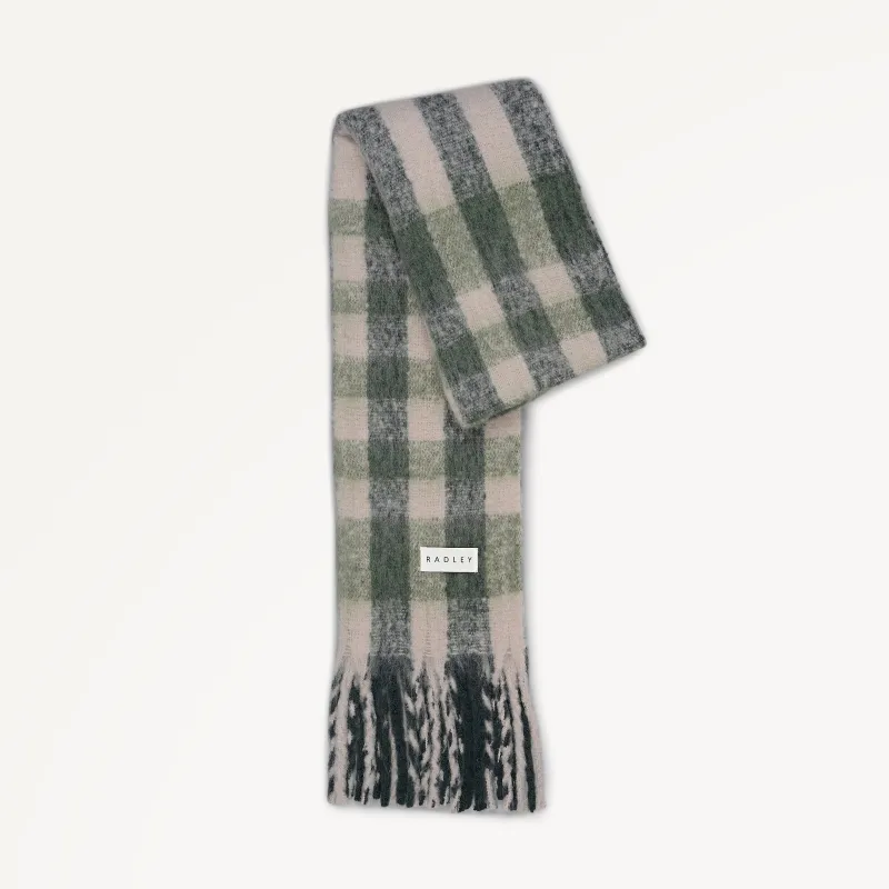 Radley Check Fabric Scarf in Porcini - 112490 sold by Radley