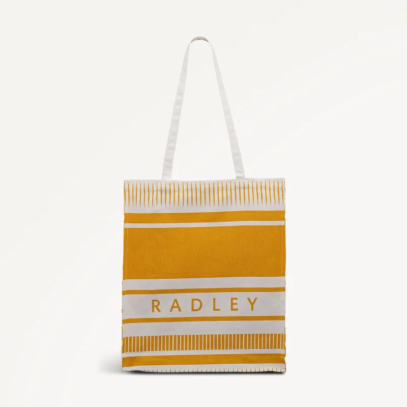 Radley Stripe Fabric Medium Open Top Tote in Ochre - 112720 sold by Radley