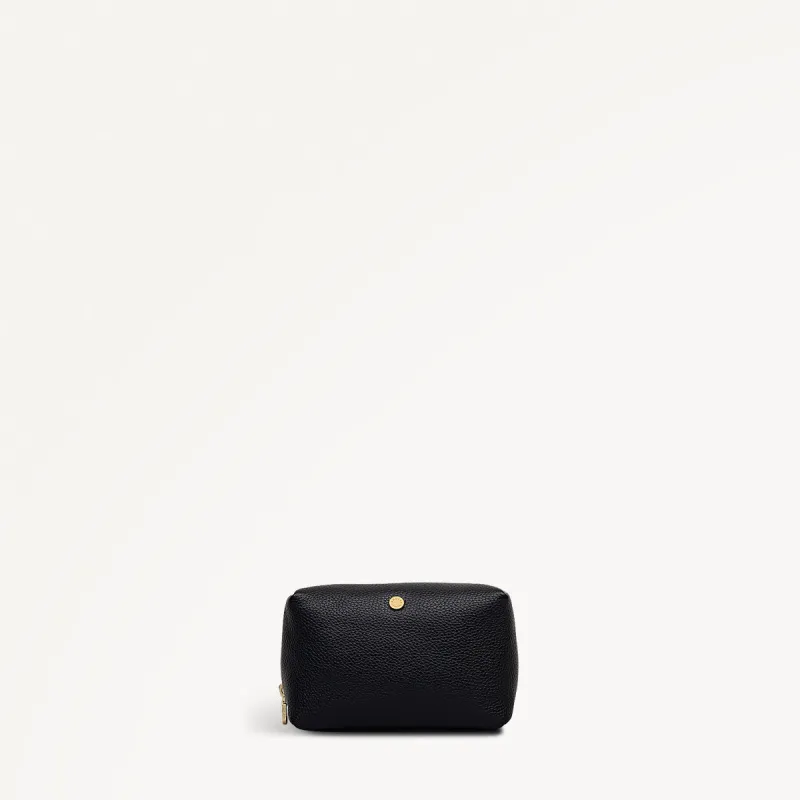Eltham Mews Leather Medium Ziptop Pouch in Black - 112697 sold by Radley