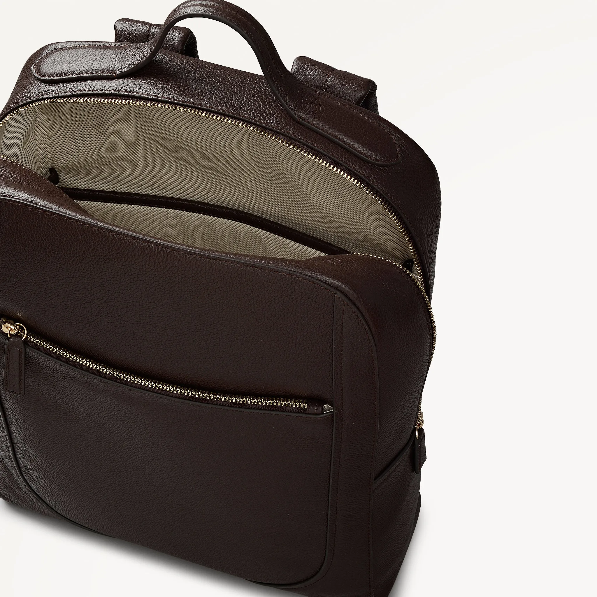 Wood Park Leather Medium Ziptop Backpack in Dark Oak - 112632 sold by Radley product image thumbnail 3