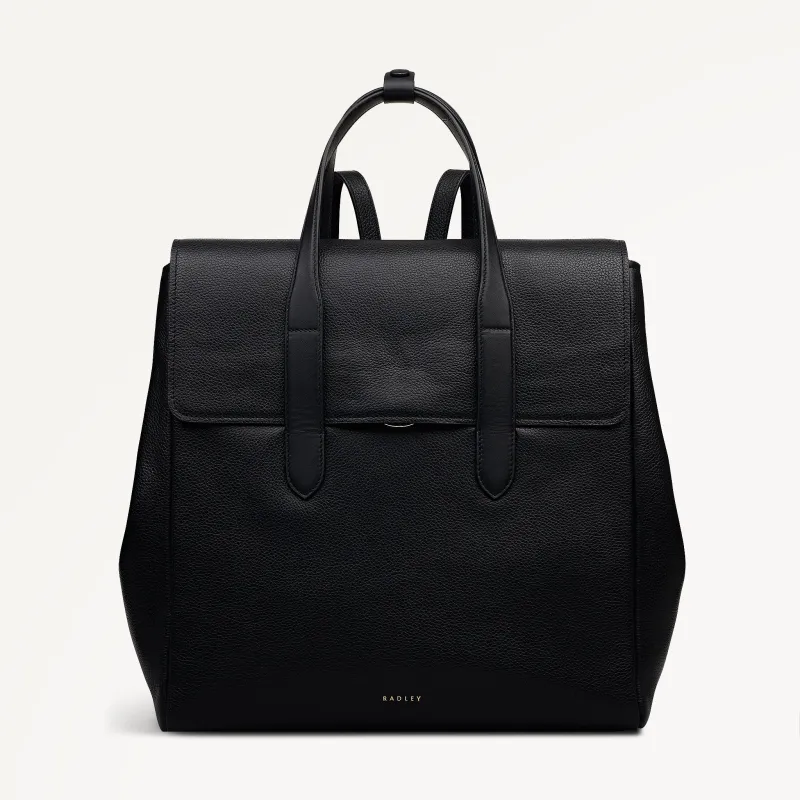 Mayfair Lane Leather Medium Flapover Backpack in Black - 112605 sold by Radley