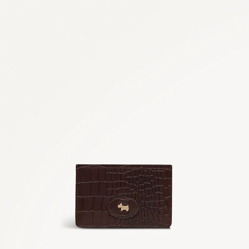 Heath Crescent Leather Small Card Holder in Dark Brown - 112677 made by Radley