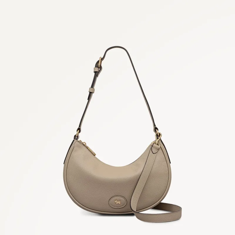 Heath Crescent Leather Large Ziptop Shoulder Bag in Porcini - 112610 sold by Radley