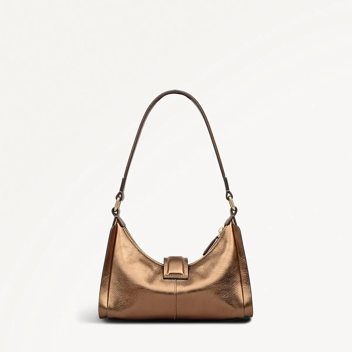 Sloane Mews Leather Small Ziptop Shoulder Bag in Olive Gold - 112350 sold by Radley product image thumbnail 2