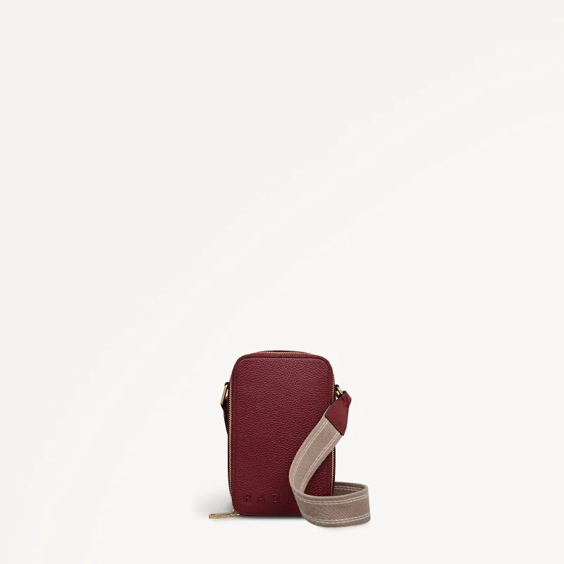 Alba Place Leather Medium Phone Cross Body Bag in Carmine - 112620 sold by Radley