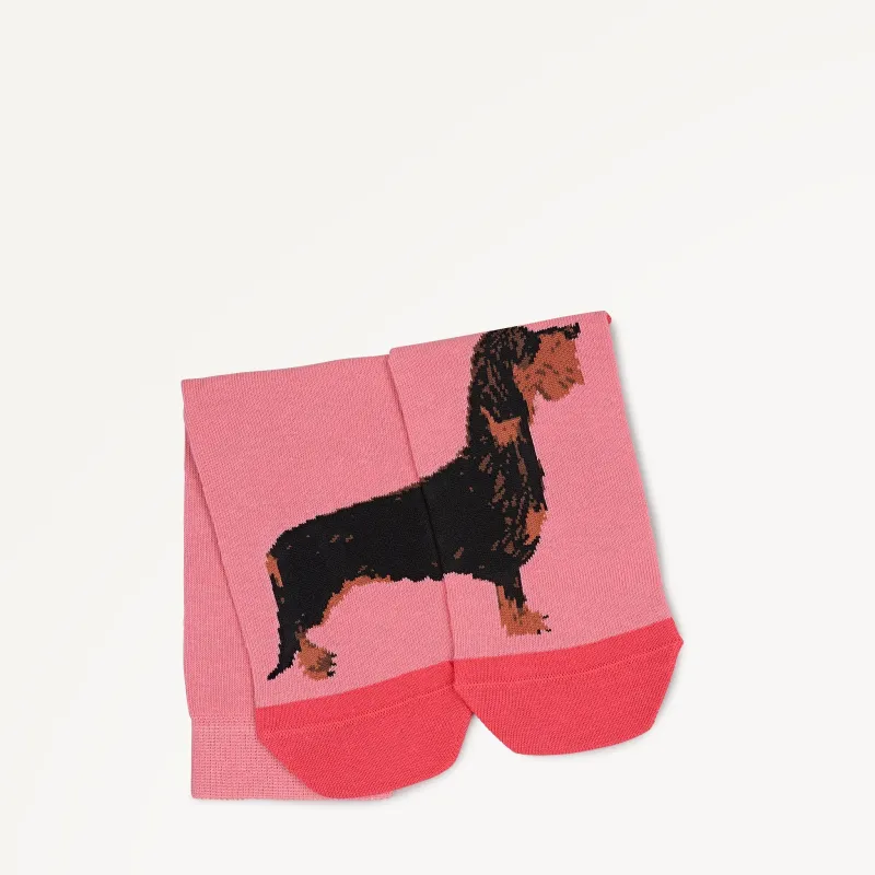 Radley & Friends Fabric 1 Pk Sock in Vintage Rose - 112482 sold by Radley