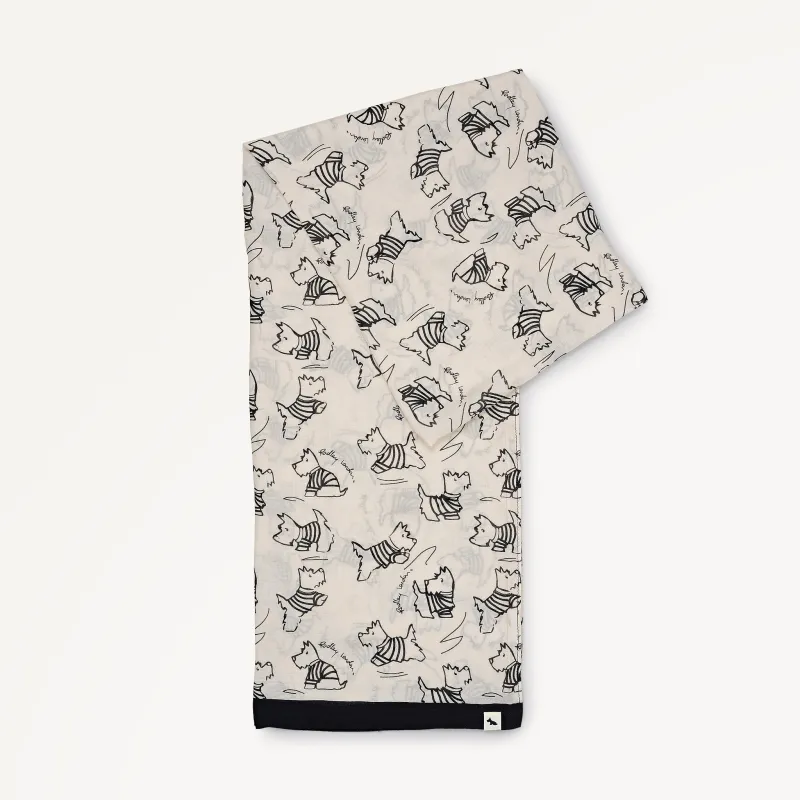 Sketchy Dog Fabric Scarf in Chalk - 112487 sold by Radley