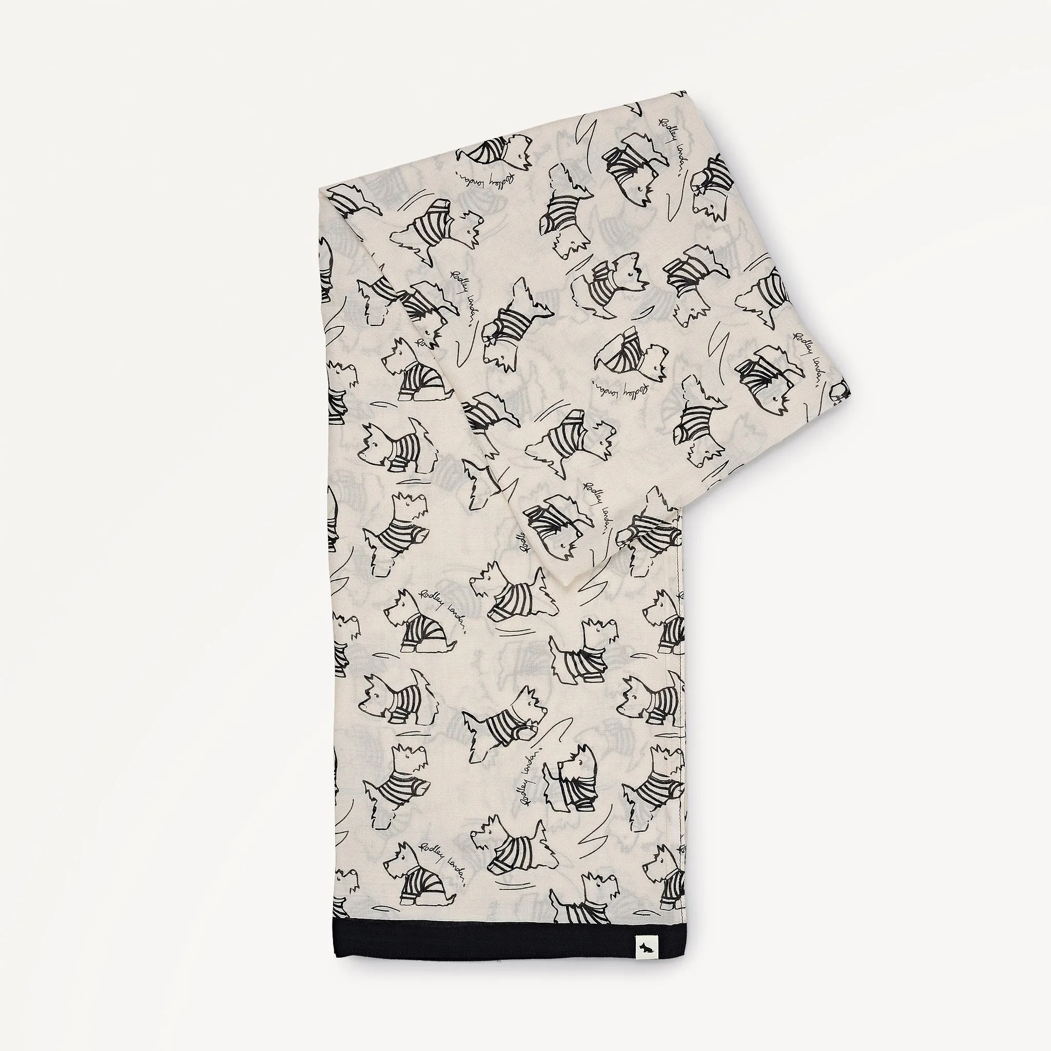 Sketchy Dog Fabric Scarf in Chalk - 112487 sold by Radley