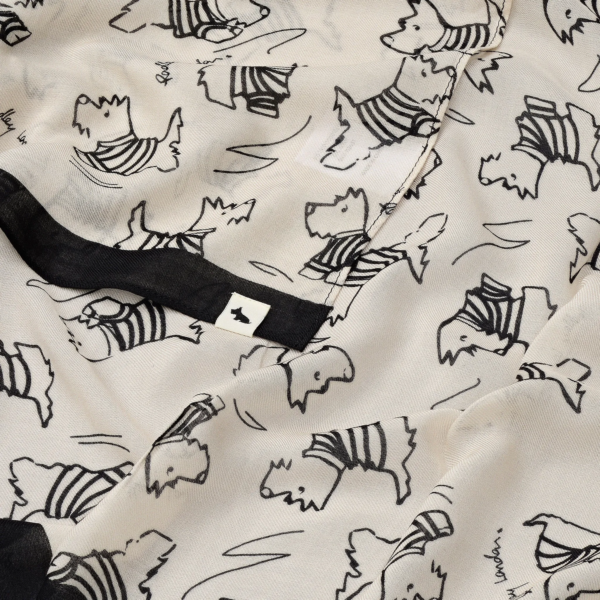 Sketchy Dog Fabric Scarf in Chalk - 112487 sold by Radley product image thumbnail 2