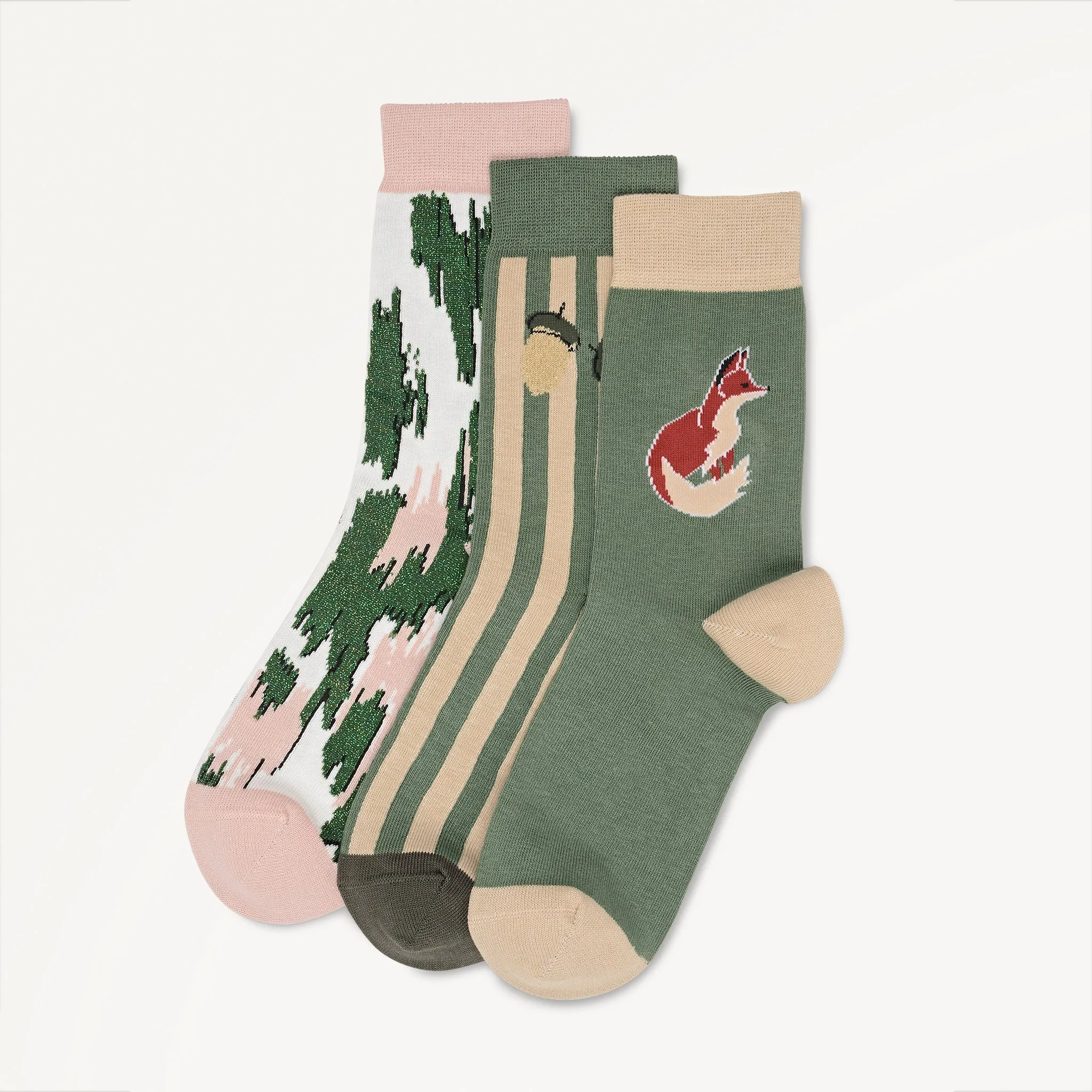 Fox Fabric Sock Set in Porcini - 112471 sold by Radley product image thumbnail 2