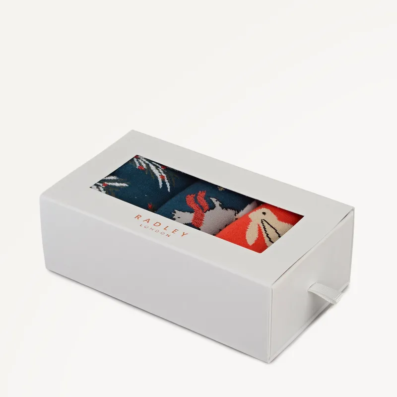 An Ice Day Fabric Sock Set in Teal - 112472 sold by Radley