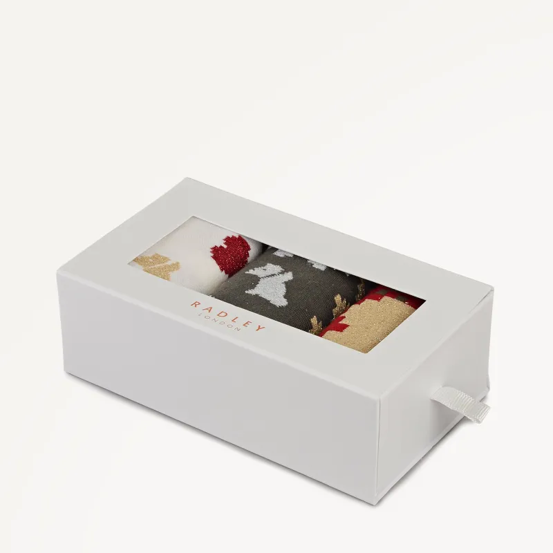 Fairisle Fabric Sock Set in Carmine - 112473 sold by Radley