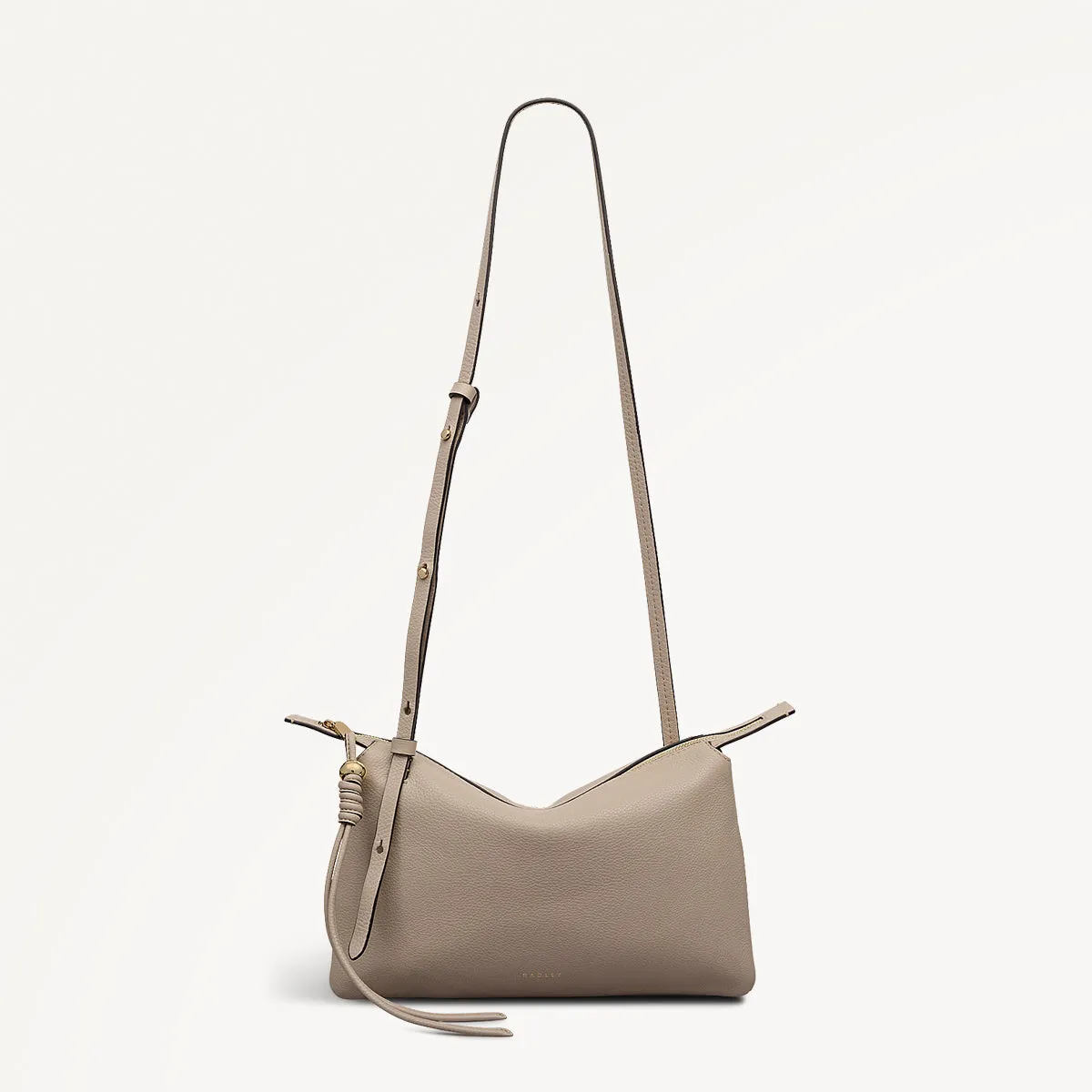 The Romilly Leather Medium Ziptop Cross Body Bag in Porcini - 112276 sold by Radley