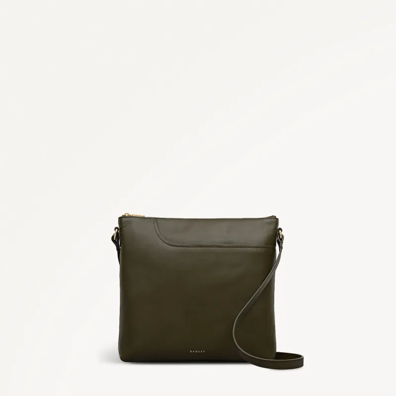 Pockets Leather Large Ziptop NS Cross Body Bag in Pine Needle - 112238 sold by Radley
