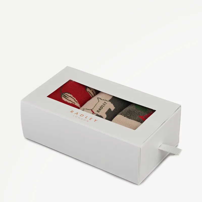 Winter Floral Fabric Sock Set in Pine Needle - 112476 sold by Radley