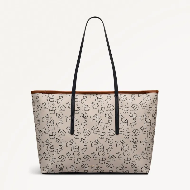 Sketch Street Fabric Large Open Top Tote Bag in Chalk - 112417 sold by Radley