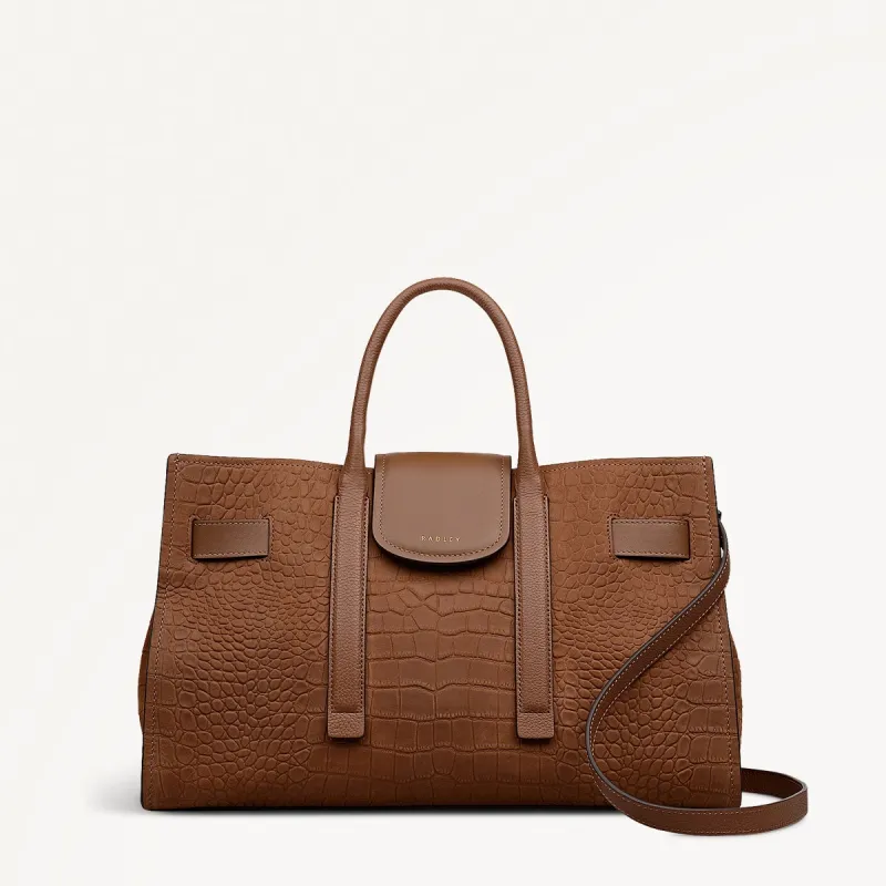 St Pancras Lane Medium Open Top Grab Bag in Chocolate - 112399 sold by Radley