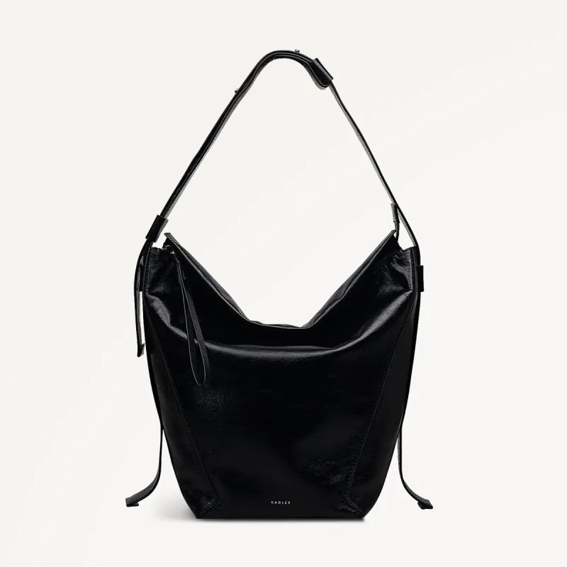 De Beauvoir Leather Large Ziptop Shoulder Bag in Black - 112262 sold by Radley