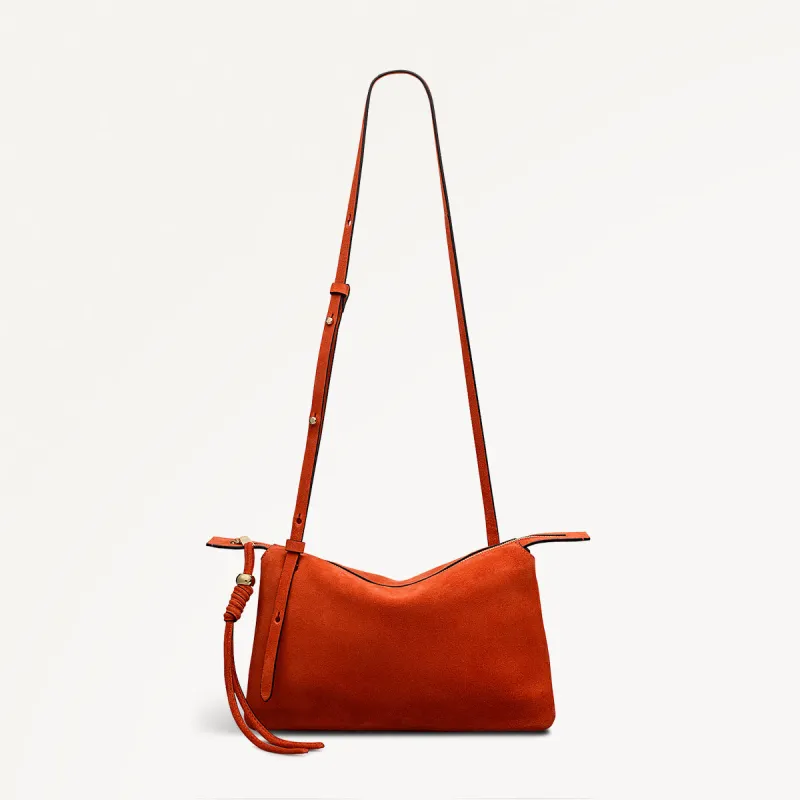 The Romilly Leather Medium Ziptop Cross Body Bag in Flame - 112274 sold by Radley