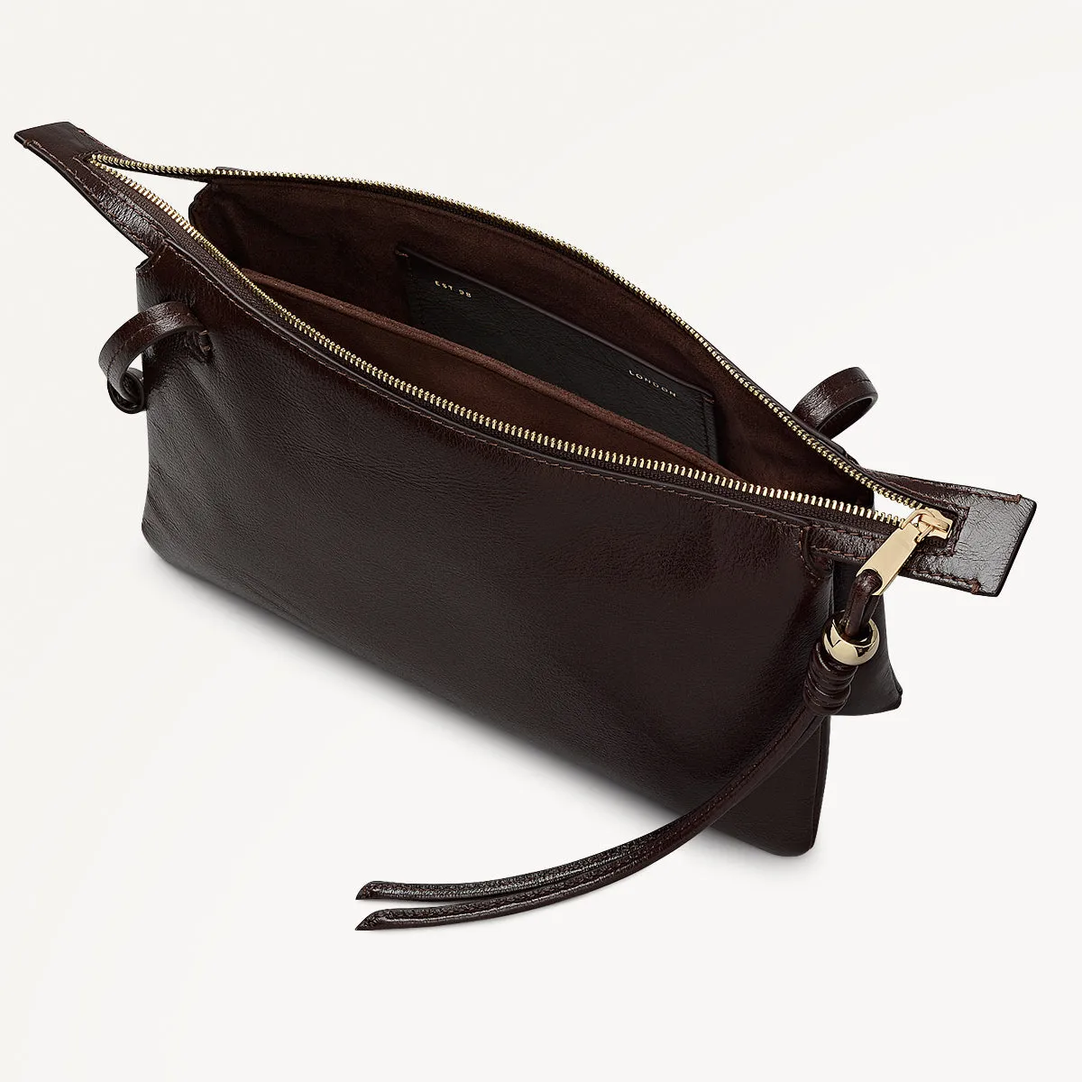 The Romilly Leather Medium Ziptop Cross Body Bag in Dark Oak - 112273 sold by Radley product image thumbnail 4