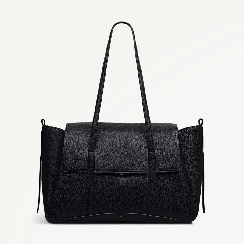 The Chancery Leather Large Flapover Shoulder Bag in Black - 112163 sold by Radley