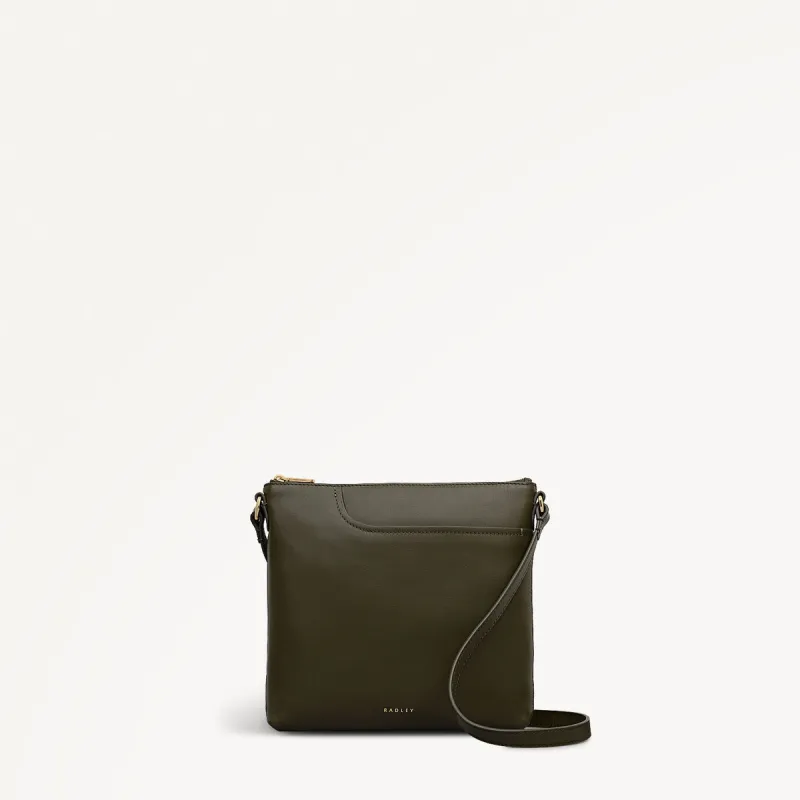 Pockets Leather Small Ziptop Ns Cross Body Bag in Pine Needle - 112237 sold by Radley