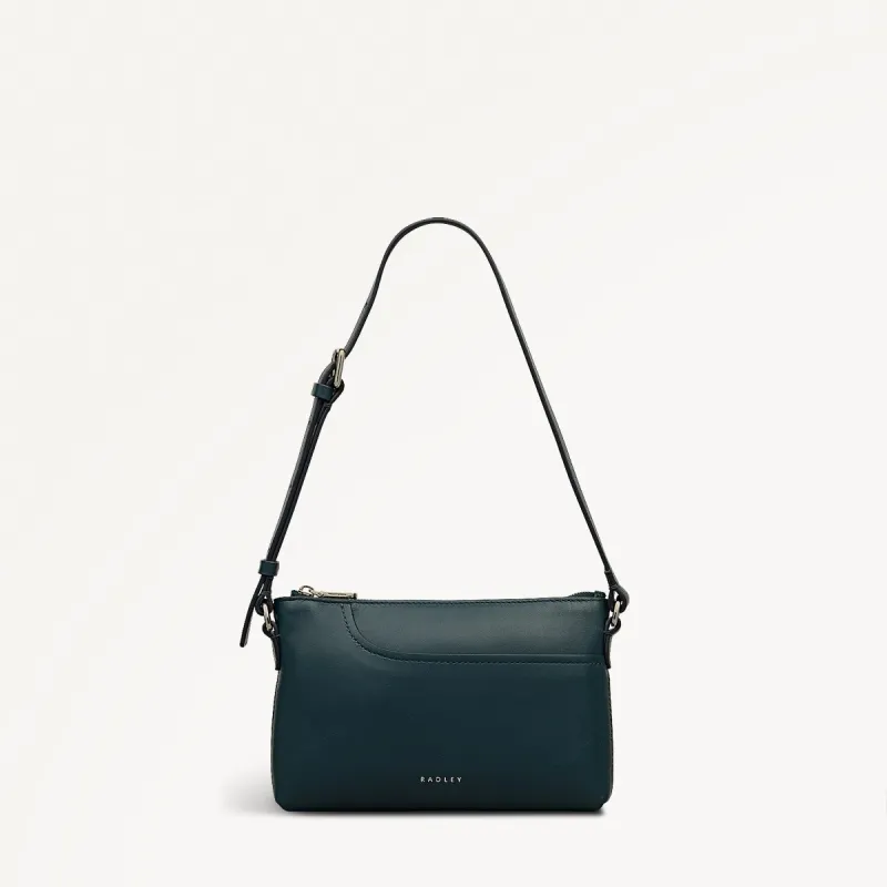 Pockets Leather Mini Ziptop EW Shoulder Bag in Teal - 112136 sold by Radley