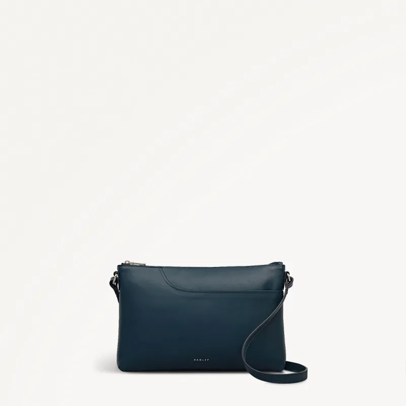 Pockets Leather Medium Ziptop EW Cross Body Bag in Teal - 112137 sold by Radley