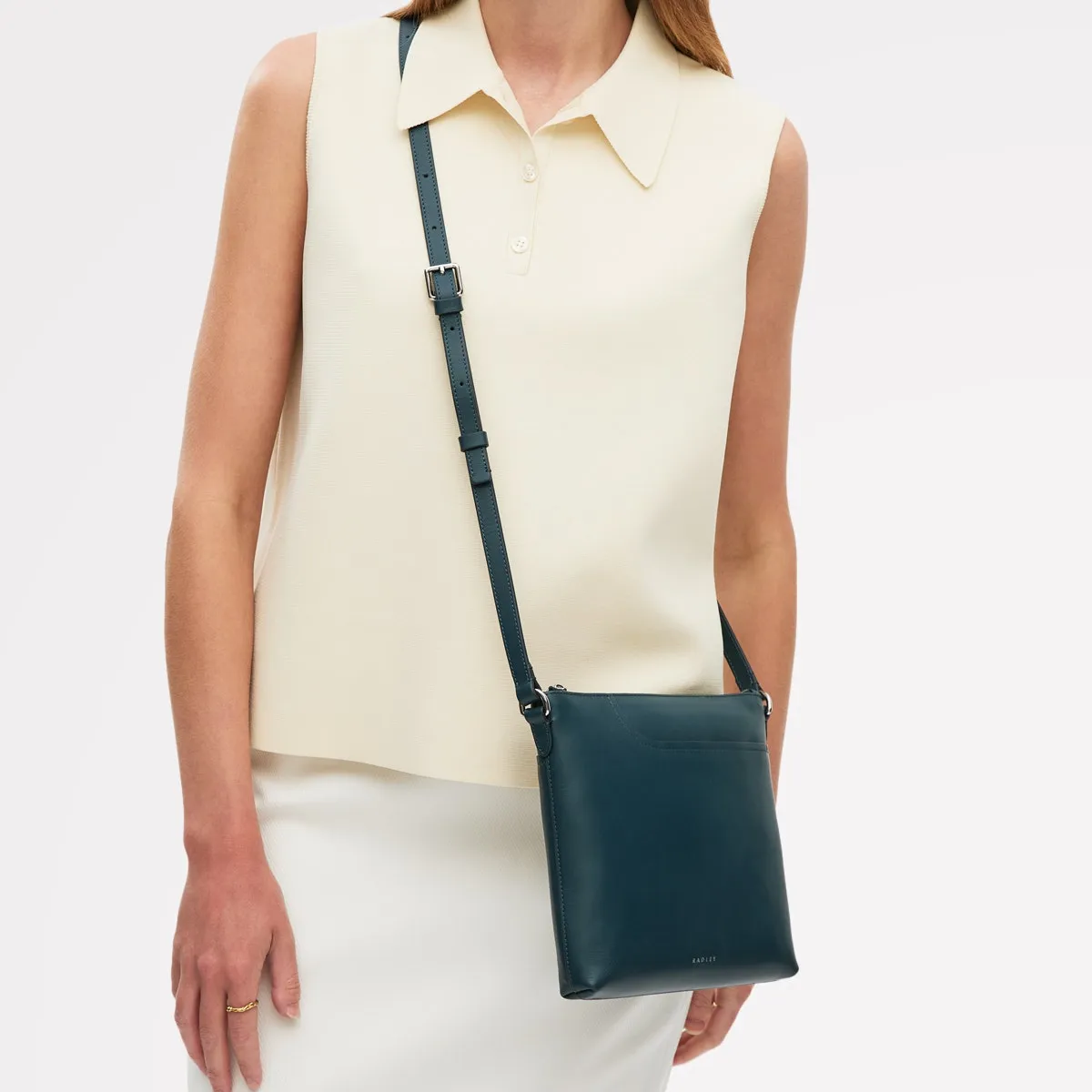 Pockets Leather Small Ziptop NS Cross Body Bag in Teal - 112138 sold by Radley product image thumbnail 2