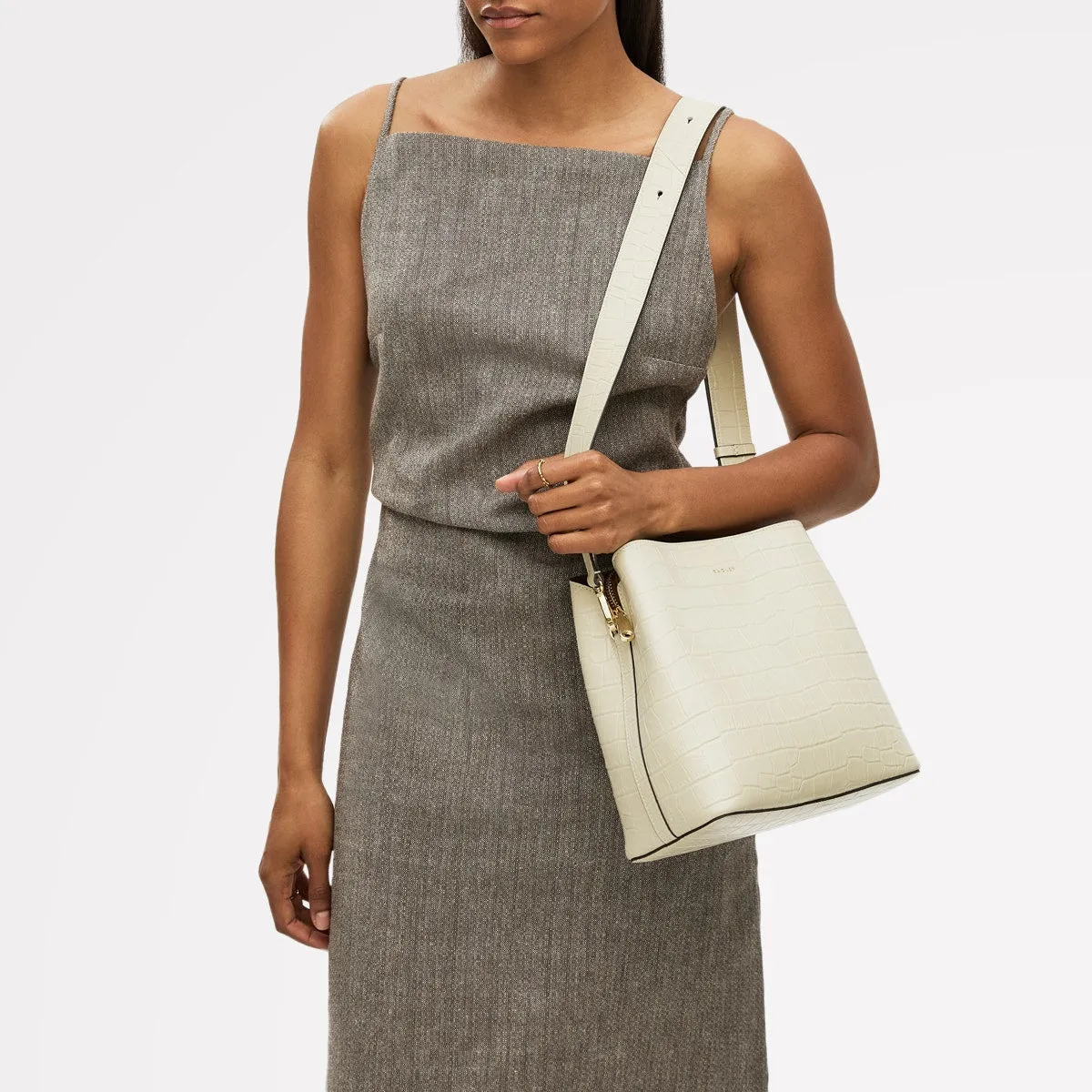 Dukes Place Leather Medium Compartment Cross Body Bag in Snow - 112128 sold by Radley product image thumbnail 2