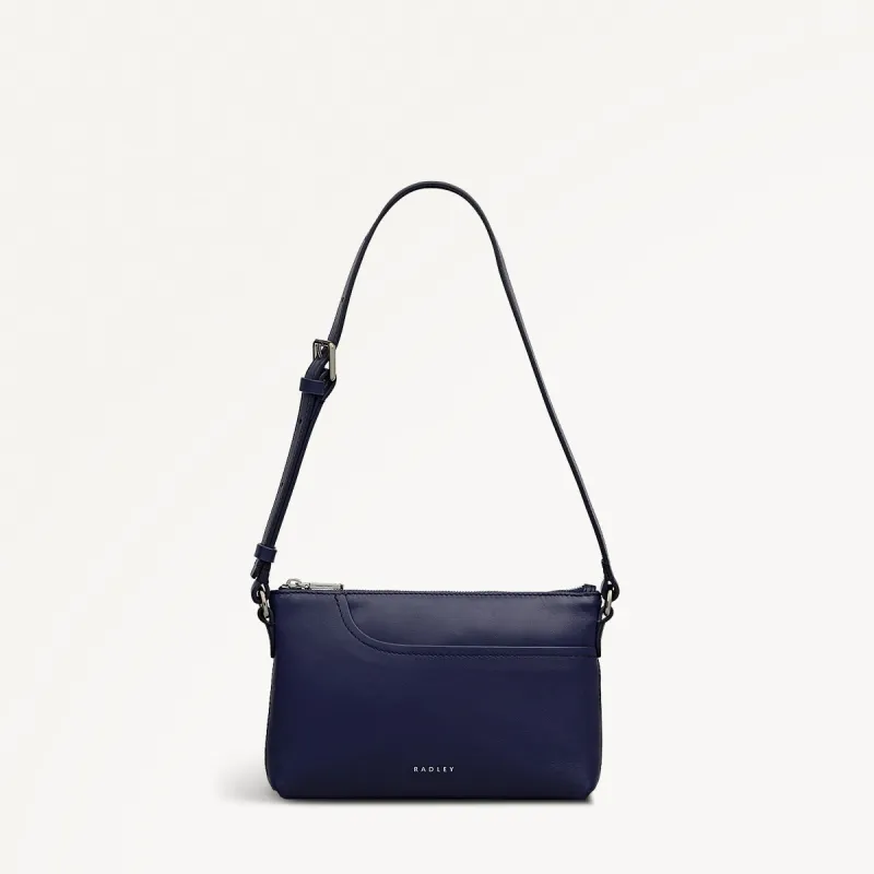 Pockets Leather Mini Ziptop Ew Shoulder Bag in Evenfall - 112148 sold by Radley