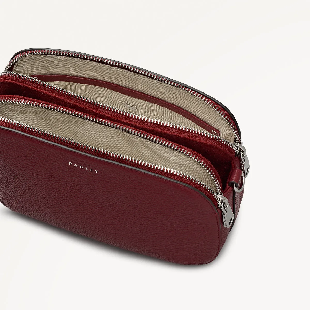 Dukes Place Leather Medium Ziptop Cross Body Bag in Carmine - 112232 sold by Radley product image thumbnail 4