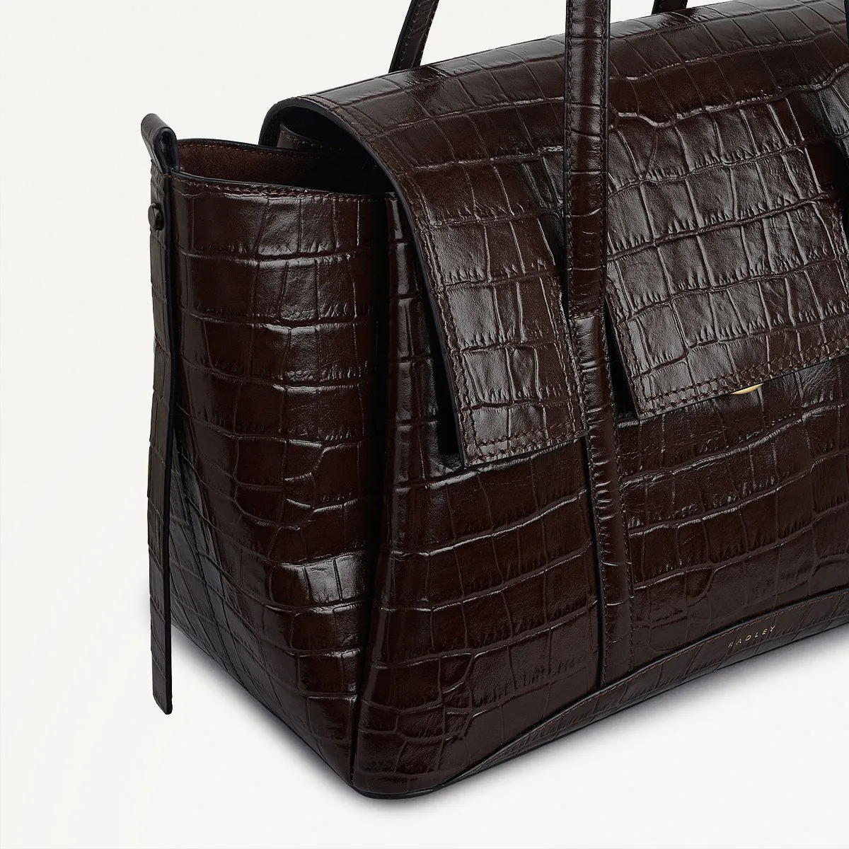 The Chancery Leather Medium Flapover Shoulder Bag in Dark Oak - 112167 sold by Radley product image thumbnail 5