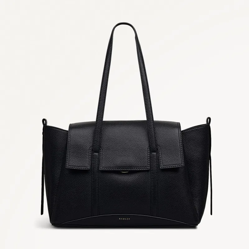 The Chancery Leather Medium Flapover Shoulder Bag in Black - 112164 sold by Radley