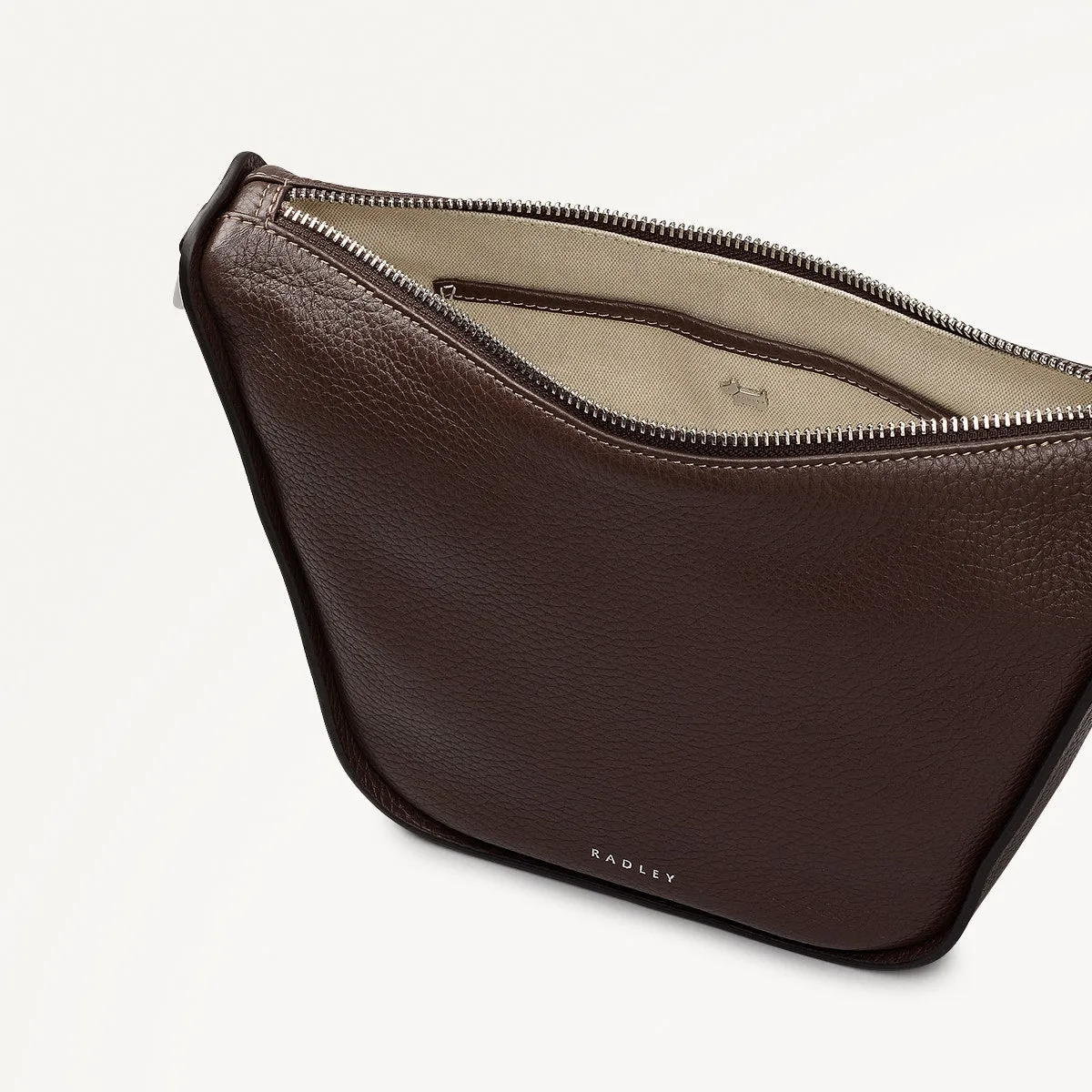 Oak Street Leather Small Ziptop Cross Body Bag in Dark Oak - 112156 sold by Radley product image thumbnail 4